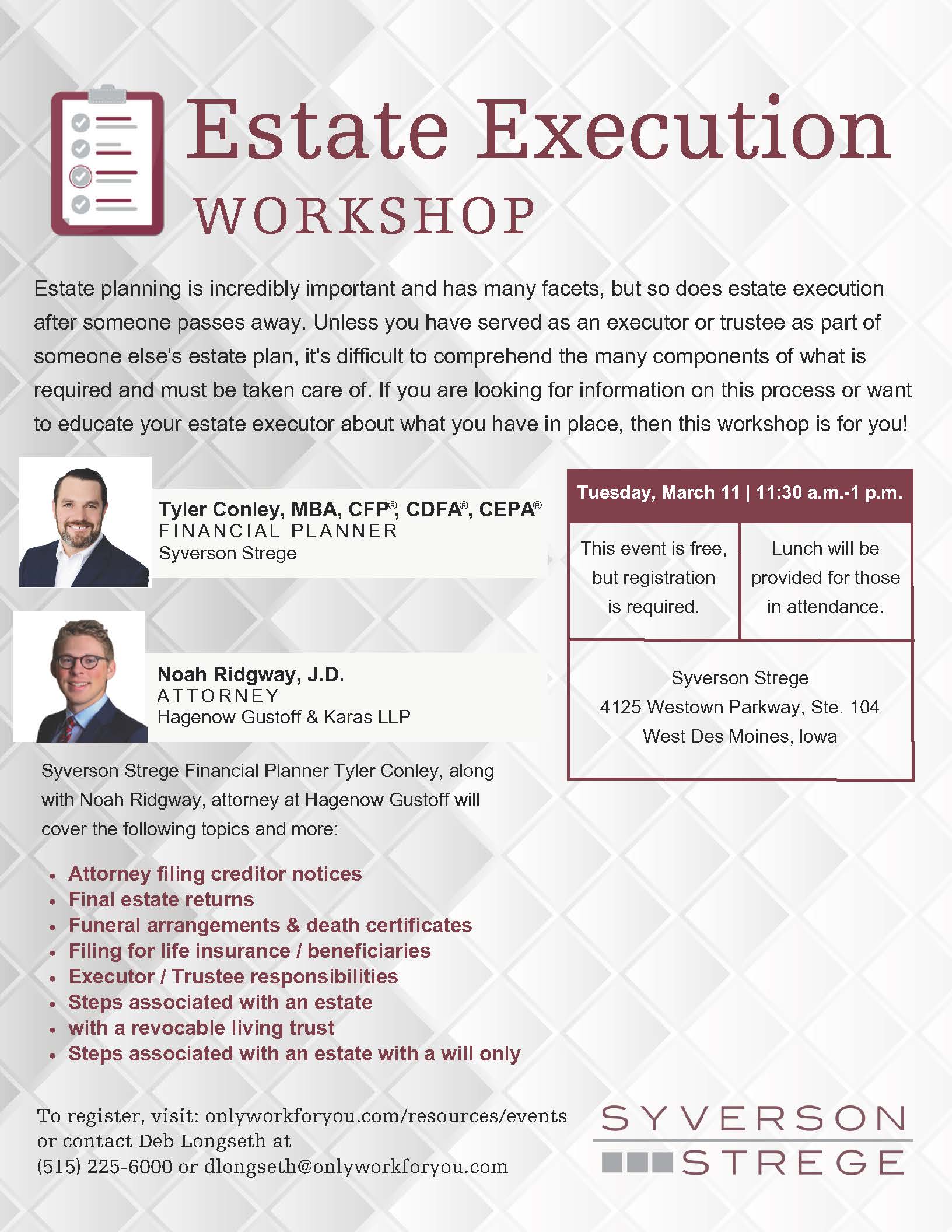 Estate Execution Workshop Flyer (1)